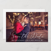 繊細モダンな書道カップル写真 セーブザデート (正面/裏面)