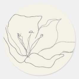 繊細モダンな柔らかい卵の殻フローラ ラウンドシール