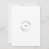 繊細モダンな緑の金ゴールド書結婚道 招待状 (裏面)