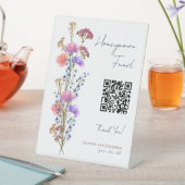 繊細素朴なアクリルフローラの結婚ハネムーン 台座サイン (インサイチュ)