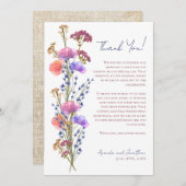 繊細素朴なアクリルフローラ写真ありがとう ノートカード (正面/裏面)