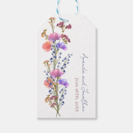 繊細素朴なアクリルフローラ結婚ブーケ ギフトタグ