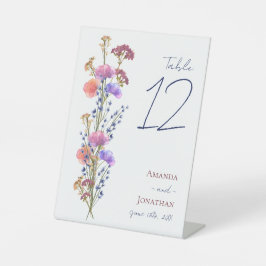 繊細素朴なアクリル結婚フローラのテーブル番号 台座サイン