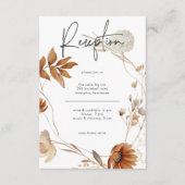 繊細素朴な秋フローラリース披露宴 エンクロージャーカード (正面)