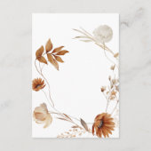 繊細素朴な秋フローラリース披露宴 エンクロージャーカード (裏面)