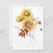 繊細素朴な秋フローラ結婚リース 招待状 (裏面)