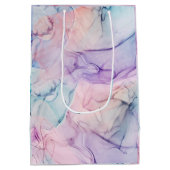 繊細 エーテル パステル 水彩 ぼんやり ファンタジー グラム ミディアムペーパーバッグ (裏面)