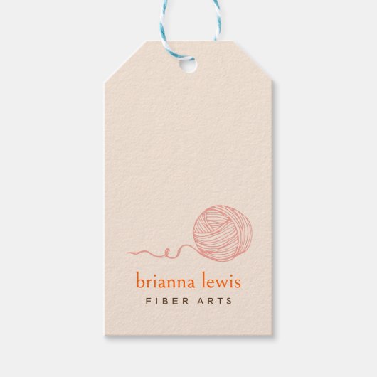 繊維アーティスモダント糸製品ラベル ギフトタグ (正面)