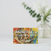 繊維カラフルテーマ名刺 名刺 (スタンド正面)