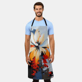 繊維デザイン エプロン (着用した状態)