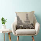 繊維、c.1880 (セピア色の写真) クッション (椅子)