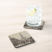 繊維、c.1880 (セピア色の写真) コースター (右側)