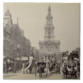 繊維、c.1880 (セピア色の写真) タイル (正面)