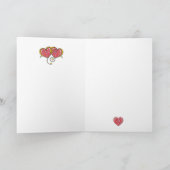 繋がったハートのカスタムエレガントバレンタインデー カード (内部)