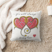 繋がったハートのカスタムエレガントバレンタインデー クッション (ブランケット)