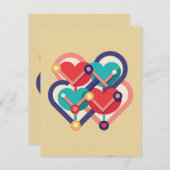 繋がったハート エンクロージャーカード (正面/裏面)