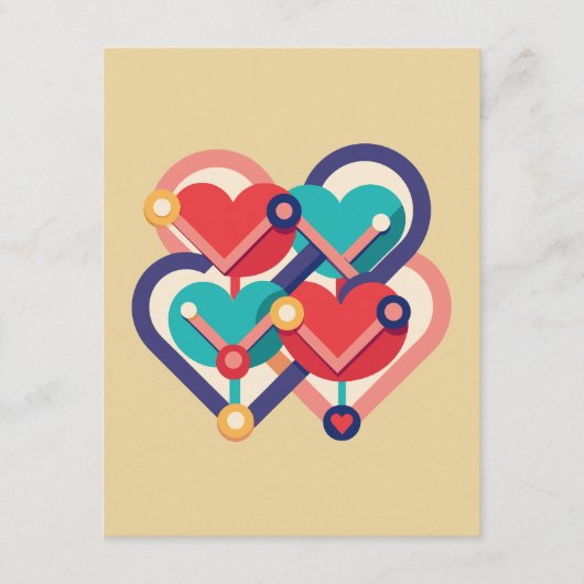 繋がったハート エンクロージャーカード (正面)