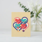 繋がったハート エンクロージャーカード (スタンド正面)