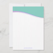 繋がれたレズビアンの結婚式の招待を得ている2羽のひよこ 招待状 (裏面)