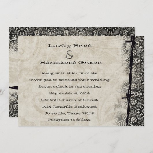 繋がれた故国の結婚式招待状を得ること 招待状 (正面/裏面)