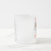 繋がれた新婚旅行のマグを得ます フロストグラスマグカップ (中央)