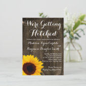 繋がれた結婚式招待状を得るヒマワリ木 招待状 (スタンド正面)