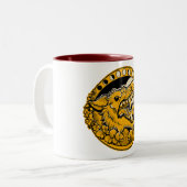 繋ぎ止めますマグを用心して下さい ツートーンマグカップ (正面左)