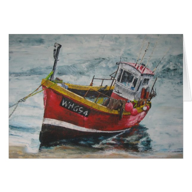 繋ぎ止められた漁船 (正面横)