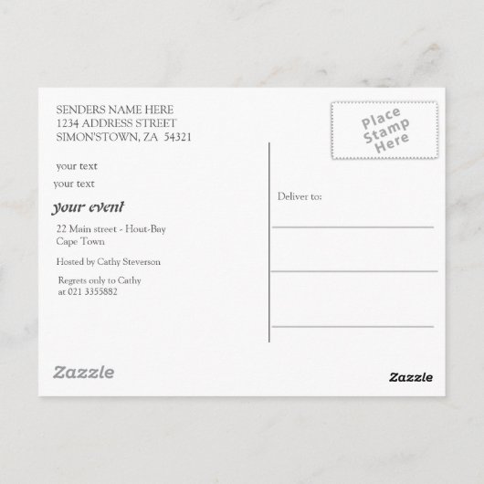 織られた籠に描かれたアフリカの女性のプロフィール ポストカード (裏面)