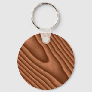 織られるブラウンのWoodgrain キーホルダー