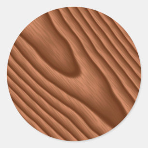 織られるブラウンのWoodgrain ラウンドシール