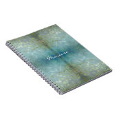 織られる水彩画スクロール渦巻のモダンな花 ノートブック (右側)