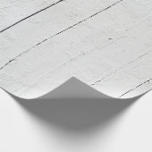 織られる白いおよび灰色のフェイクな木製の板 ラッピングペーパー (角)