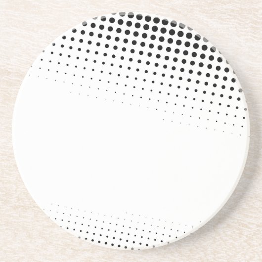 織られる白黒ハーフトーンの点 コースター (正面)