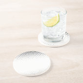 織られる白黒ハーフトーンの点 コースター (側面)