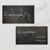 織られる黒いカーボン繊維 名刺 (正面/裏面)