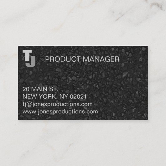 織られる黒いモダン 名刺 (裏面)