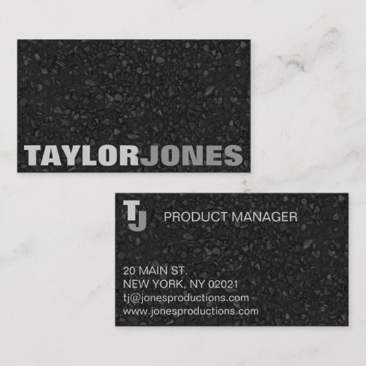 織られる黒いモダン 名刺 (正面/裏面)