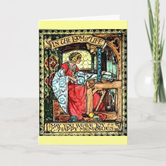 織りの女性 カード (正面)