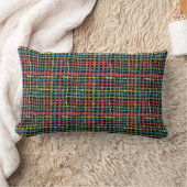 織りカラフルグラフィカルな文字列 ランバークッション (ブランケット)