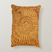 織りバストバックグラウンドテクスチャブラウン アクセントクッション (裏面(縦))
