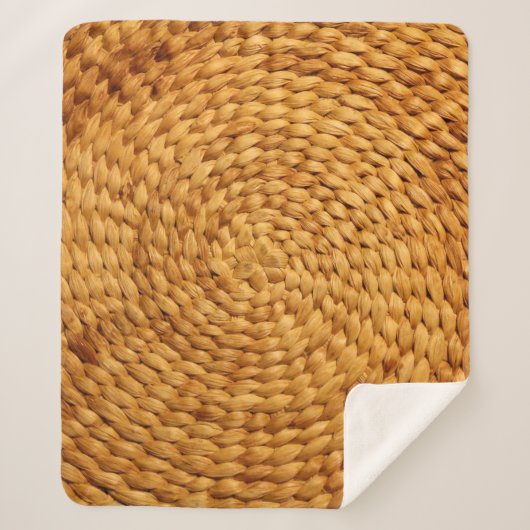 織りバストバックグラウンドテクスチャブラウン シェルパブランケット (正面)