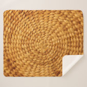 織りバストバックグラウンドテクスチャブラウン シェルパブランケット (正面(横))