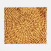 織りバストバックグラウンドテクスチャブラウン フリースブランケット (正面(横))