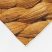 織りバストバックグラウンドテクスチャブラウン フリースブランケット (角)