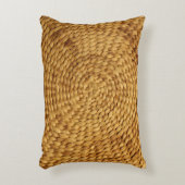 織りベース:テクスチャ付き茶色の真正性 アクセントクッション (正面(垂直))