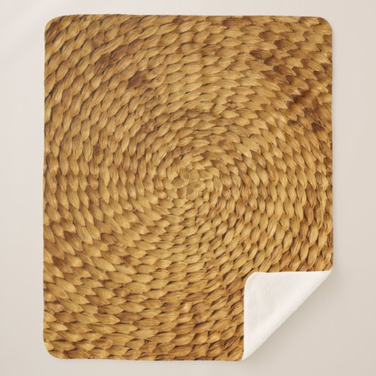 織りベース：テクスチャ付き茶色の真正性 シェルパブランケット (正面)