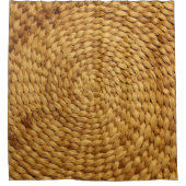 織りベース:テクスチャ付き茶色の真正性 シャワーカーテン (正面)