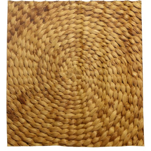 織りベース:テクスチャ付き茶色の真正性 シャワーカーテン (正面)