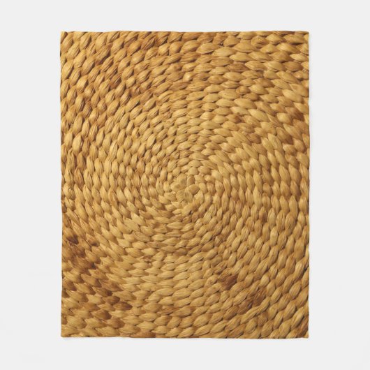 織りベース：テクスチャ付き茶色の真正性 フリースブランケット (正面)